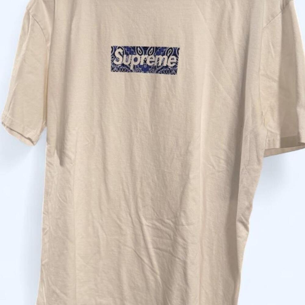 Supreme Bandana Box Logo Tee – Men’s Medium White
